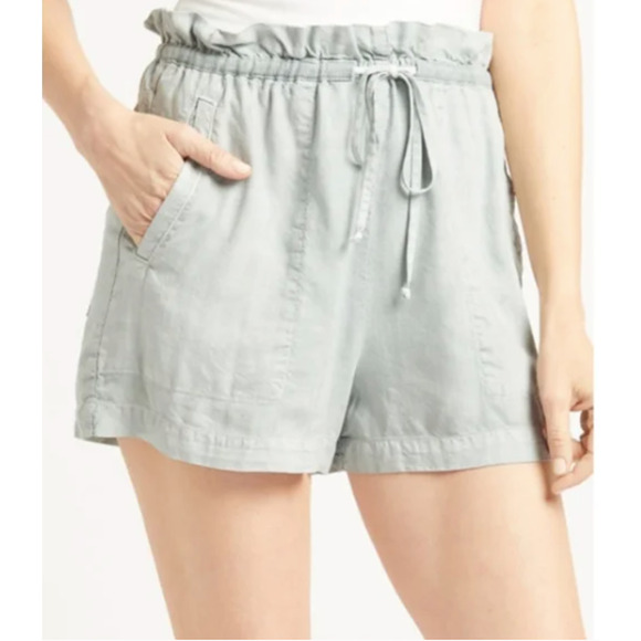 CLOTH & STONE NWT Evereve Tie Waist Tencel Short in Fresh Basil Green // L - Picture 1 of 11